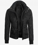 Women's black quilted jacket in USA