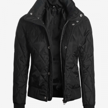 Women's black quilted jacket in USA