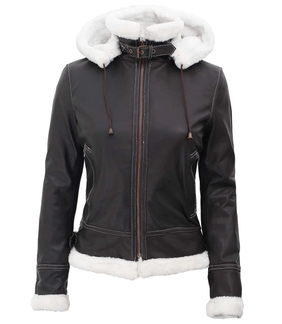 dark_brown_leather_jacket_women__69237_std Women's bomber faux fur lined leather jacket in USA