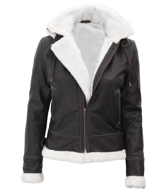 Womens_Shearling_Leather_Womens_Jacket__70500_std Stylish women's leather jacket with removable hood in United state market