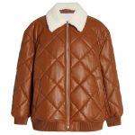 Womens-Brown-Puffer-Leather-Bomber-Jacket-in-Fur-Collar-with-Stylish-Quilted