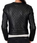 Womens-Black-Leather-Collarless-Quilted-Biker-Jacket
