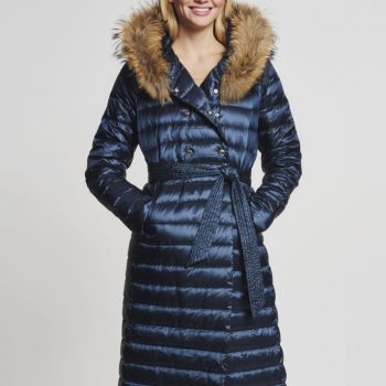 Stylish Women's Down Coat with Faux Fur, Multiple Color Options n American Market
