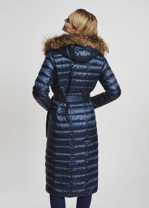 Warm Women's Down Coat with Faux Fur, Available in Several Colors in USA