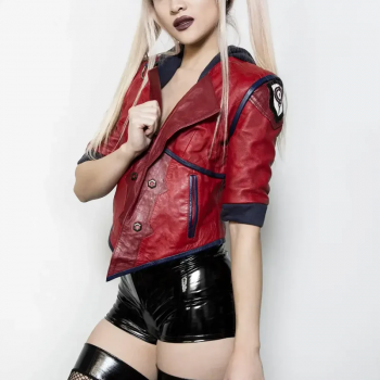 Stylish women's LOL jacket featuring Vi from Arcane in USA