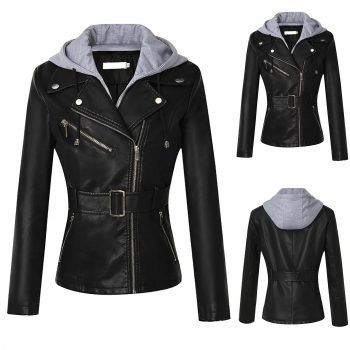 Fleece-Lined Hooded Jacket for Women