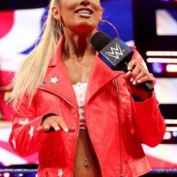 Wrestler Carmella Red Leather Jacket for Fans in USA