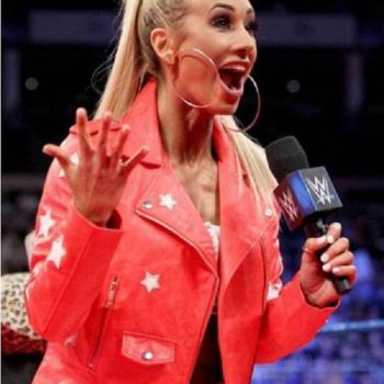 Carmella Signature Red Leather Jacket from WWE in American Market