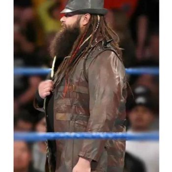 WWE Bray Wyatt brown leather jacket for men