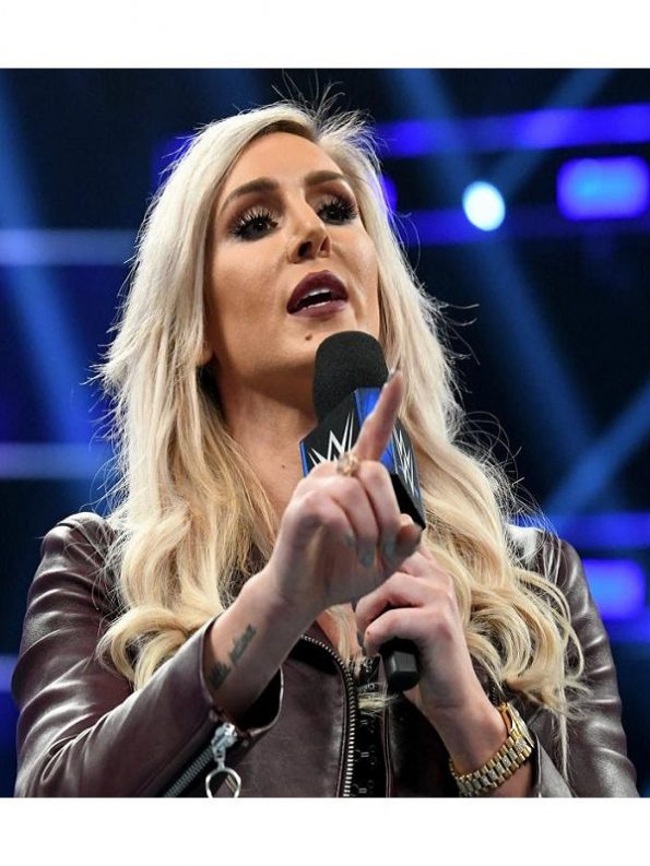 Charlotte Flair Signature Leather Jacket from WWE in American Style