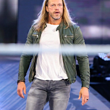 WWE Edge green leather jacket for men