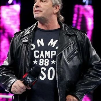 Monday Night Raw inspired black leather jacket