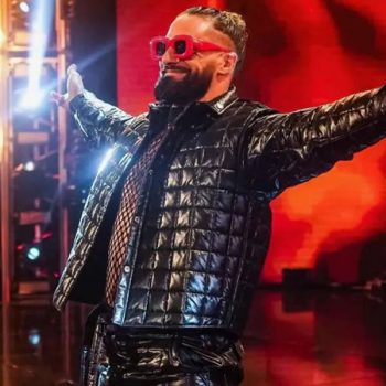 Shop WWE RAW Seth Rollins Black Quilted Jacket