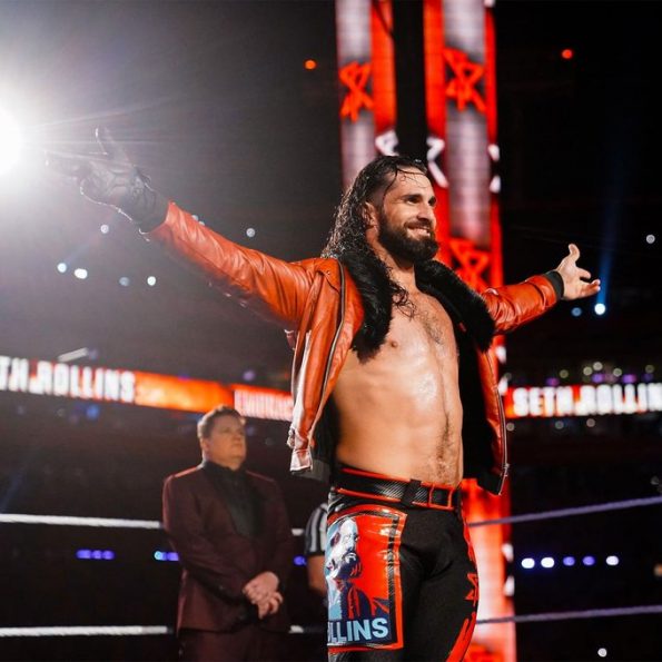 WWE Seth Rollins Black Leather Jacket with Faux Shearling Collar for Men in American Market