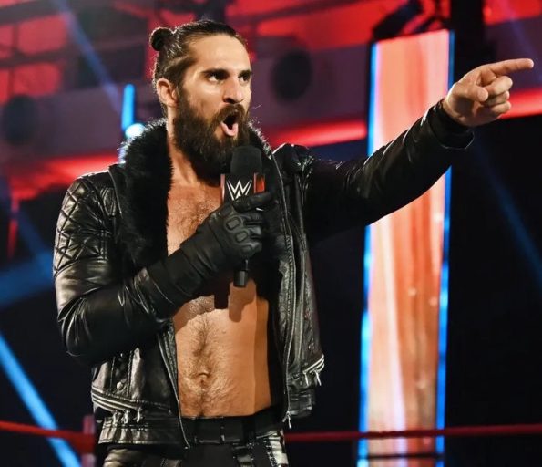 Seth Rollins Faux Shearling Collar Stylish Leather Jacket for Wrestling Fans in USA