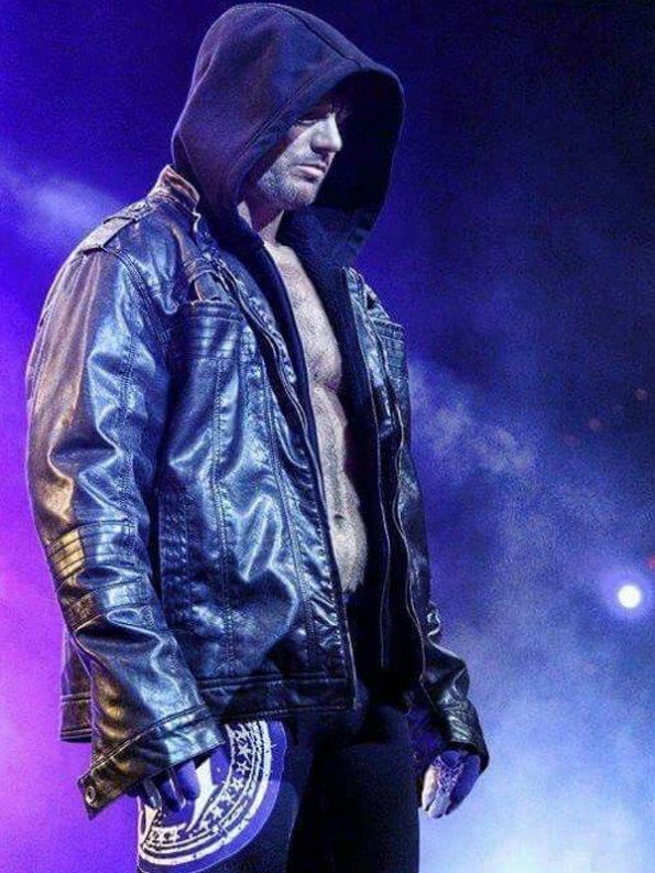 WWE AJ Styles Stylish Hooded Leather Jacket for Fans in USA