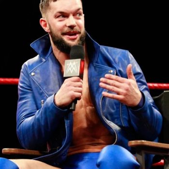 WWE Finn Balor Blue Biker Leather Jacket for Fans in USA
