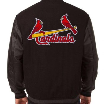 Cardinals varsity jacket with leather sleeves in USA