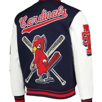 Mash Up Cardinals jacket with wool and leather in American Style