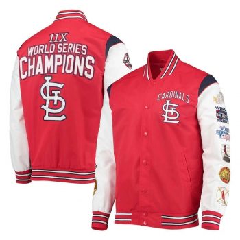 St. Louis Cardinals red and white commemorative jacket in USA