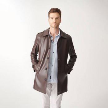 Men's Trench Leather Coats